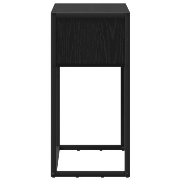 vidaXL End Table Μαύρη Οξυά 100x36x75cm Επεξεργασμένο Ξύλο