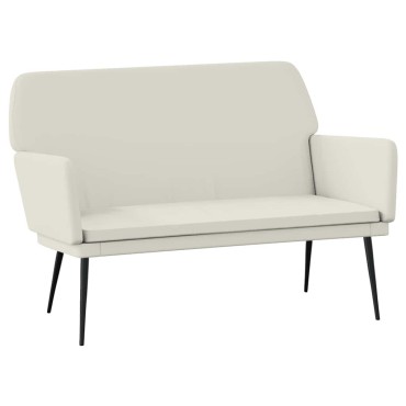 vidaXL Πάγκος Κρεμ 108x79x79cm Βελούδινος 1 τεμ.