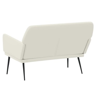 vidaXL Πάγκος Κρεμ 108x79x79cm Βελούδινος 1 τεμ.