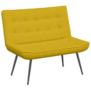 vidaXL Πάγκος Κίτρινο 110x74x84cm Βελούδινος 1 τεμ.