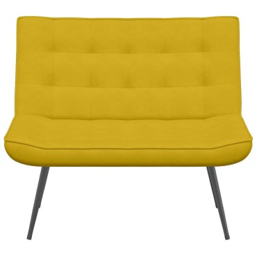 vidaXL Πάγκος Κίτρινο 110x74x84cm Βελούδινος 1 τεμ.
