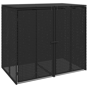 vidaXL Κουτί Κάδου Σκύλου 2 τμχ. Μαύρο 130 x 80 x 115 εκ.