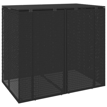 vidaXL Κουτί Κάδου Σκύλου 2 τμχ. Μαύρο 130 x 80 x 115 εκ.