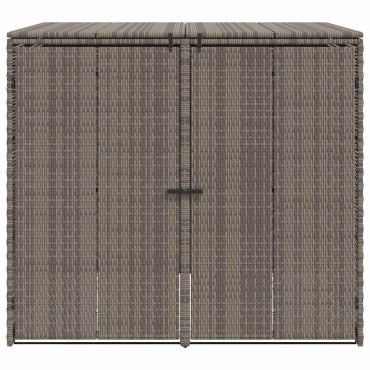 vidaXL Κουτί Κάδου Σκύλου 2 τμχ. Γκρι 130 x 80 x 115 εκ. Πολυαιθυλένιο