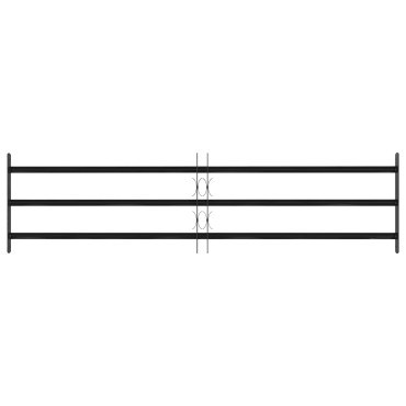 vidaXL Γρίλια Παραθύρου Μαύρο 174 x 45 εκ Χάλυβας με επίστρωση πούδρας