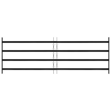 vidaXL Γρίλια Παραθύρου Μαύρο 175 x 60 εκ Χάλυβας με επίστρωση πούδρας