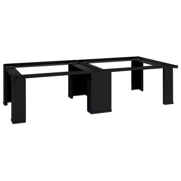vidaXL Βάση Πλυντηρίου Ρούχων 2 τεμ. Μαύρο 127 x 54,5 x 32,5 εκ Ατσάλι