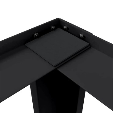 vidaXL Βάση Πλυντηρίου Ρούχων 2 τεμ. Μαύρο 127 x 54,5 x 32,5 εκ Ατσάλι