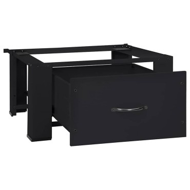 vidaXL Βάση Πλυντηρίου Ρούχων Μαύρο 64 x 55 x 32,5 εκ Ατσάλι