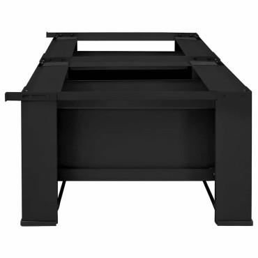 vidaXL Βάση Πλυντηρίου Ρούχων 2 pcs Μαύρο 64 x 55 x 32.5 εκ Ατσάλι