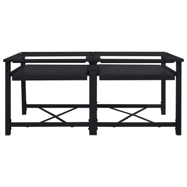 vidaXL Βάση Πλυντηρίου Ρούχων 2 τεμ. Μαύρο 120 x 56 x 52 εκ Ατσάλι