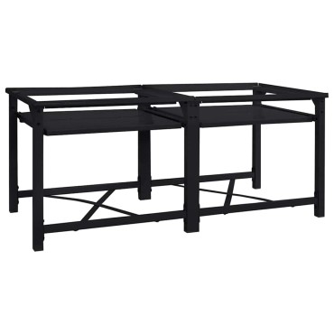 vidaXL Βάση Πλυντηρίου Ρούχων 2 τεμ. Μαύρο 120 x 56 x 52 εκ Ατσάλι