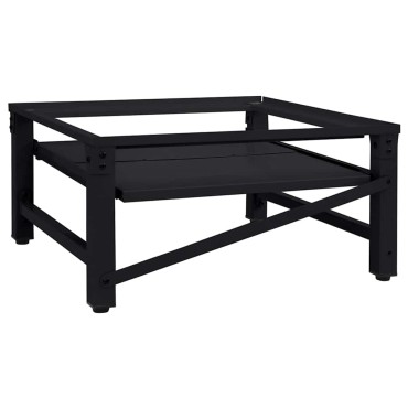 vidaXL Βάση Πλυντηρίου Ρούχων Μαύρο 62 x 60,5 x 32,5 εκ Ατσάλι