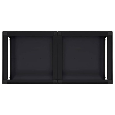 vidaXL Βάση Πλυντηρίου Ρούχων 2 τμχ. Μαύρο 124,5 x 61,5 x 32,5 εκ
