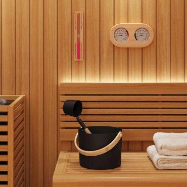 vidaXL Σετ Αξεσουάρ Σαουνάς 4 pcs Μαύρο