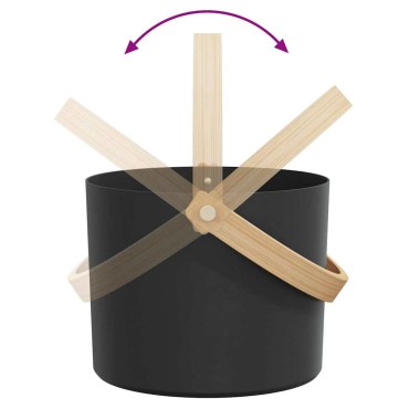 vidaXL Σετ Αξεσουάρ Σαουνάς 4 pcs Μαύρο