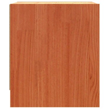 vidaXL Κομοδίνα Κερωτό καφέ 40x30.5x35.5cm Ξύλο Πεύκου 1 τεμ.