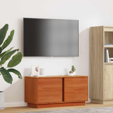 vidaXL Ντουλάπι TV Κερωτό καφέ 80x35x40,5cm Στερεά ξυλεία πεύκου