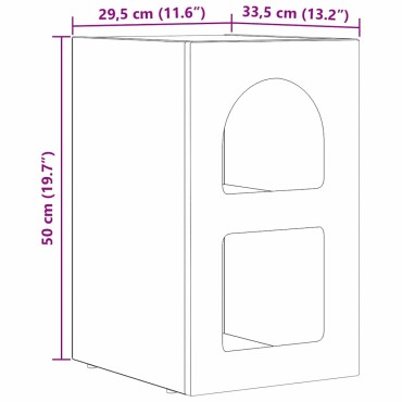 vidaXL Κομοδίνο ELST Καπνιστό Δρύς 29,5x33,5x50 εκ 1 τεμ.