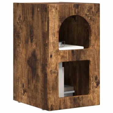vidaXL Κομοδίνο ELST Καπνιστό Δρύς 29,5x33,5x50 εκ 1 τεμ.