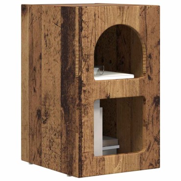 vidaXL Κομοδίνο ELST Παλιό ξύλο 29,5x33,5x50cm Επεξεργασμένο Ξύλο 1 τεμ.