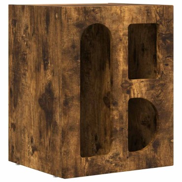 vidaXL Κομοδίνο ELST Καπνιστό Δρύς 40x35x50cm Επεξεργασμένο Ξύλο 1 τεμ.