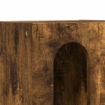 vidaXL Κομοδίνο ELST Καπνιστό Δρύς 40x35x50cm Επεξεργασμένο Ξύλο 1 τεμ.