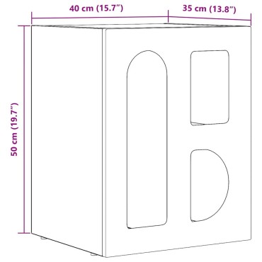 vidaXL Κομοδίνο ELST Καπνιστό Δρύς 40x35x50cm Επεξεργασμένο Ξύλο 1 τεμ.