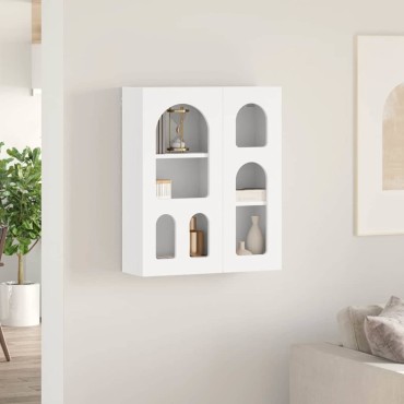vidaXL Κρεμαστό ντουλάπι με ράφι ELST Λευκό 59x20x71,5 εκ 1 τεμ.