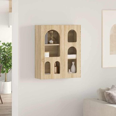 vidaXL Κρεμαστό ντουλάπι με ράφι ELST Sonoma Δρυς 59x20x71,5 εκ 1 τεμ.