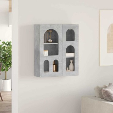 vidaXL Κρεμαστό ντουλάπι ELST Γκρι Σκυροδέματος 59x20x71,5 εκ 1 τεμ.