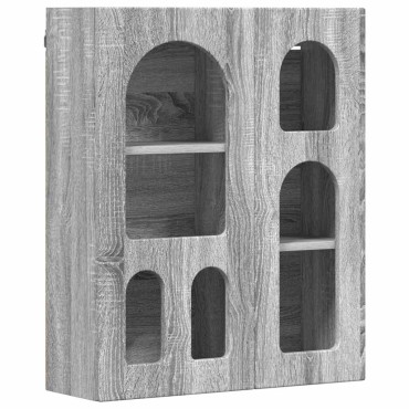 vidaXL Κρεμαστό ντουλάπι με ράφι ELST Γκρι Sonoma 59x20x71,5 εκ 1 τεμ.