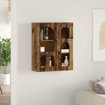 vidaXL Κρεμαστό ντουλάπι ELST Παλαιωμένο ξύλο 59x20x71,5 εκ 1 τεμ.