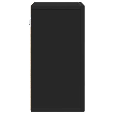 vidaXL Κρεμαστό ντουλάπι ELST Μαύρο 60x20x40cm Επεξεργασμένο Ξύλο 1 τεμ.
