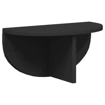 vidaXL Ράφι Τοίχου Επιτοίχιο Μαύρο 38x19x19cm Επεξεργασμένο Ξύλο 1 τεμ.