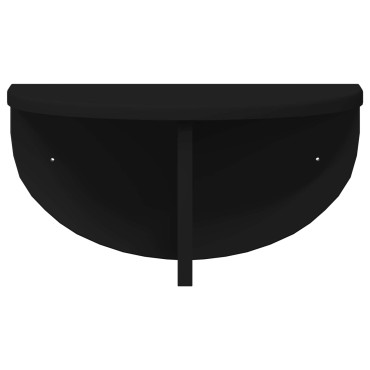 vidaXL Ράφι Τοίχου Επιτοίχιο Μαύρο 38x19x19cm Επεξεργασμένο Ξύλο 1 τεμ.