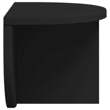 vidaXL Ράφι Τοίχου Επιτοίχιο Μαύρο 38x19x19cm Επεξεργασμένο Ξύλο 1 τεμ.