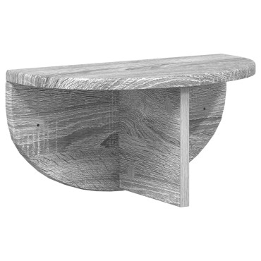vidaXL Ράφι Τοίχου Επιτοίχιο Γκρίζο Σονομα 38x19x19 εκ 1 τεμ.