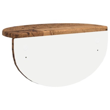 vidaXL Ράφι Τοίχου 2 τεμ. Παλιό ξύλο 38x19x19 εκ