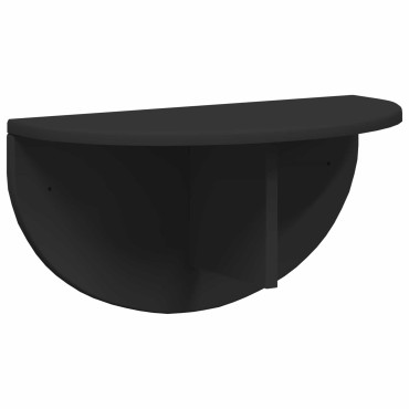 vidaXL Ράφι Τοίχου Επιτοίχιο Μαύρο 48x24x24cm Επεξεργασμένο Ξύλο 1 τεμ.