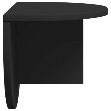 vidaXL Ράφι Τοίχου Επιτοίχιο Μαύρο 48x24x24cm Επεξεργασμένο Ξύλο 1 τεμ.
