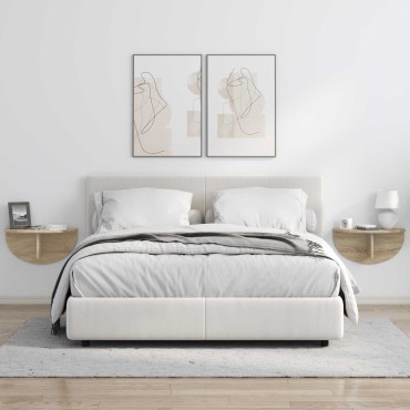 vidaXL Ράφι Τοίχου Επιτοίχιο Δρύς Sonoma 48x24x24 εκ 1 τεμ.