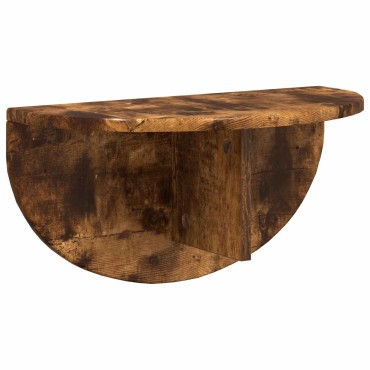 vidaXL Ράφι Τοίχου Επιτοίχιο Καπνιστό Δρύς 48x24x24 εκ 1 τεμ.