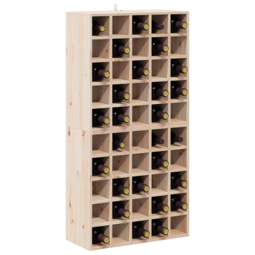 vidaXL Ράφι Κρασιού 2 τεμ. Φυσικό 56x25x56cm Στερεά ξυλεία πεύκου