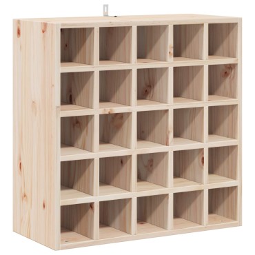 vidaXL Ράφι Κρασιού 2 τεμ. Φυσικό 56x25x56cm Στερεά ξυλεία πεύκου