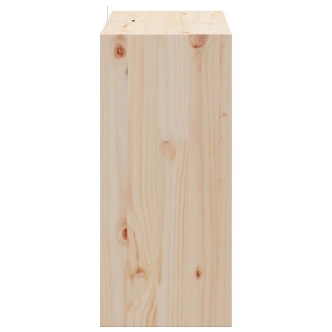 vidaXL Ράφι Κρασιού 2 τεμ. Φυσικό 56x25x56cm Στερεά ξυλεία πεύκου