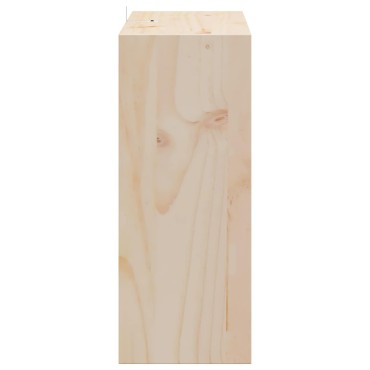 vidaXL Ράφι Κρασιού 2 τεμ. Φυσικό 62x25x62cm Στερεά ξυλεία πεύκου