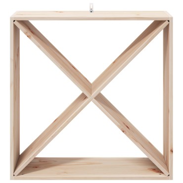 vidaXL Ράφι Κρασιού 4 τεμ. Φυσικό 62x25x62cm Στερεά ξυλεία πεύκου