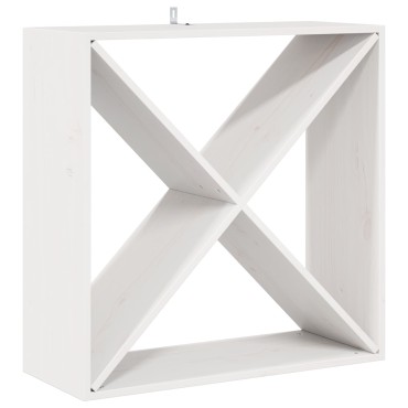 vidaXL Ράφι Κρασιού 4 τεμ. Λευκό 62x25x62cm Στερεά ξυλεία πεύκου