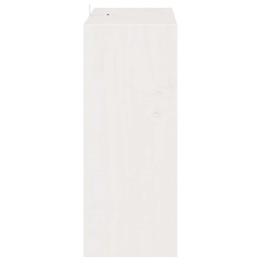vidaXL Ράφι Κρασιού 4 τεμ. Λευκό 62x25x62cm Στερεά ξυλεία πεύκου